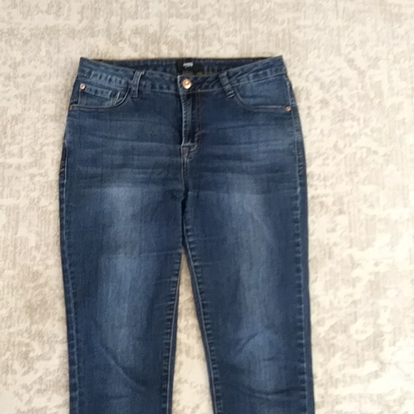 Kensie Knockout Distressed Skinny Jeans 8 / 29 Blue - Picture 7 of 16